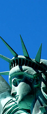 Statue of Liberty face and crown