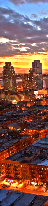New York summer sunset over Manhattan